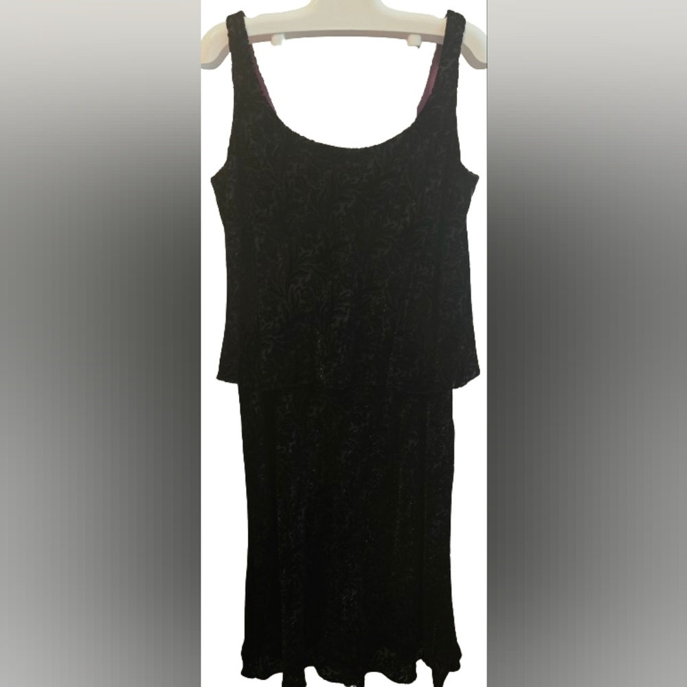 Donna Morgan Black Velvet Dress‎